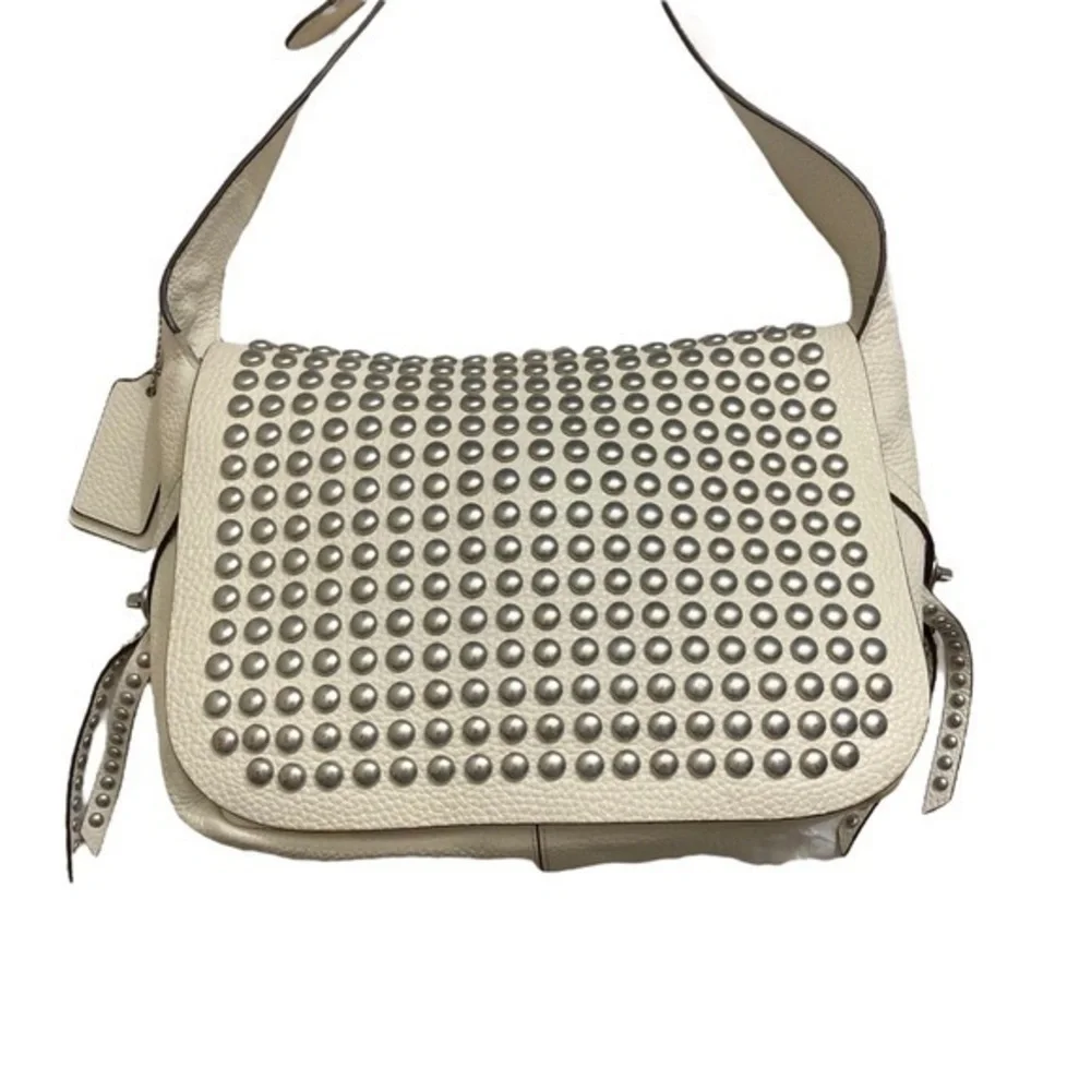 Coach 35764 Rivets Flaps Dakotah Crossbody Leather  Bag messenger RARE